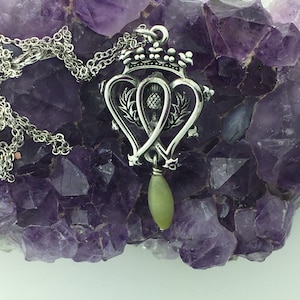 AMAZING Luckenbooth/Thistle  with Connemara marble Pendant (HM60) Luckenbooth, Thistle, Celtic Jewelry, Scottish Jewelry