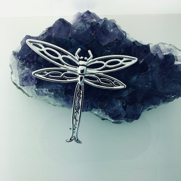 Celtic Dragonfly Pin/Brooch (JPEW7022) Highland Dragonfly Brooch