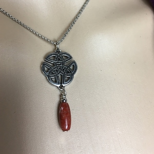 Ireland Cork Red Marble Wings of an Angel Necklace, (HM119 ) Ireland Handmade
