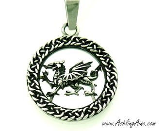 Welsh Dragon Pendant, Wales One Pound Coin Hand Cut,7/8" In - Foto 8