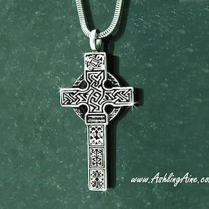 Celtic Irish  Cross, s15, Castledermot South Cross on a Chain, Irish historical cross, Irish jewelry (S15wc)