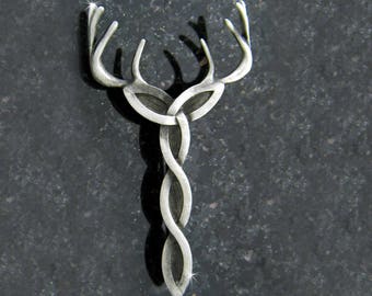 Kilt Pin,Celtic Royal Trinity Stag Kilt Pin, Scottish Kilt Pin, Irish Kilt pin, Celtic Jewelry, Stag kilt pin(7014rp)