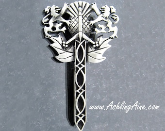 Scottish Kilt Pin Rampant Lion, 5968, Thistle, & Claymore Sword Kilt Pin, Scotland, Rampant Lion (#JPEW5968)