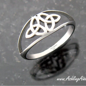 Double Trinity Knot Ring, Stainless Steel Trinity Ring, s149, Stainless Steel Ring, Women&#39;s Ring, Celtic Ring, Irish Jewelry, Celtic Jewelry