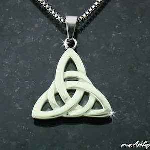 Modern Trinity Necklace, s139, Celtic Necklace, Trinity Knot Pendant, Tribal Necklace, Silver Trinity Pendant, Celtic Knot Necklace