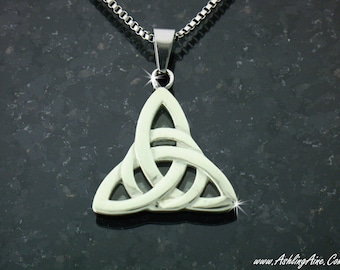 Modern Trinity Necklace, s139, Celtic Necklace, Trinity Knot Pendant, Tribal Necklace, Silver Trinity Pendant, Celtic Knot Necklace