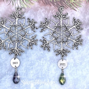Limited Edition 2025 Crystal Family Tree SnowWonders® Snowflake ornament (SW6053Limitedcrystal)
