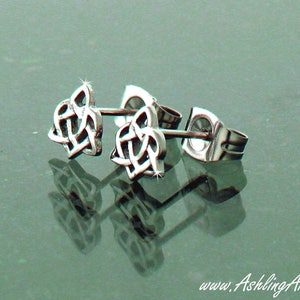 Sister Knot Trinity Post Earrings, S116, Stainless Steel Earrings, Celtic Earrings, Sister Knot, Irish Jewelry, Celtic Jewelry