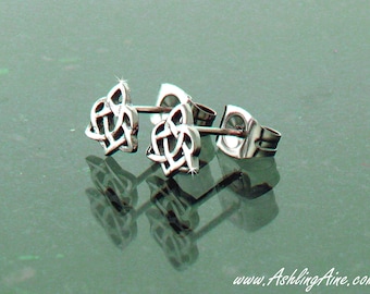 Sister Knot Trinity Post Earrings, S116, Stainless Steel Earrings, Celtic Earrings, Sister Knot, Irish Jewelry, Celtic Jewelry