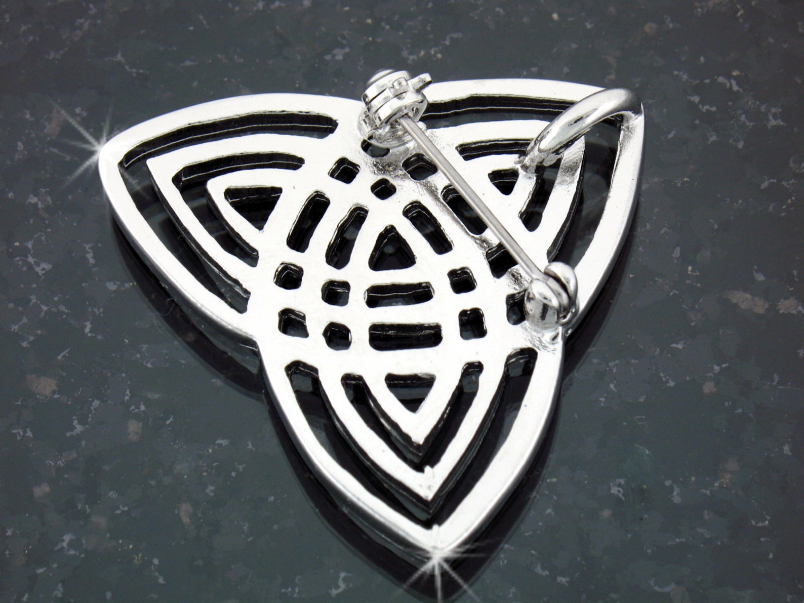 Triple Trinity Knot Brooch/pendant JPEW5889 Etsy