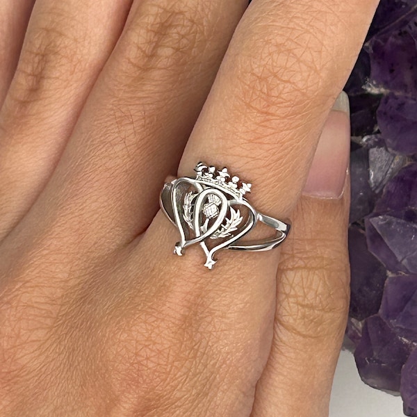 AMAZING Luckenbooth/Thistle Sterling Silver Ring (CSS12) Luckenbooth, Thistle, Celtic Jewelry, Scottish Jewelry