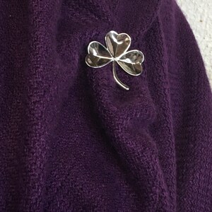 Irish Shamrock Pin/Pendant, JPEW6062, Celtic pin, Irish Pin, Irish Silver Pin, Sash Badge image 7