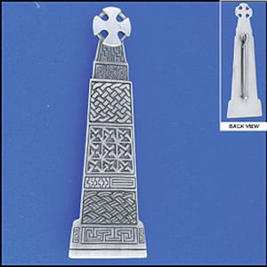 Pewter Carew Cross Kilt Pin, jpew6028, 11th century Cross monument