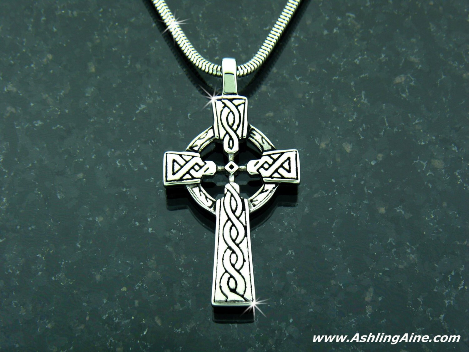 Celtic Cross Necklace Mens Silver Double Sided | Biddy Murphy – Biddy  Murphy Irish Gifts