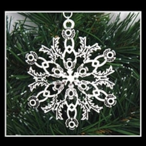 Scottish Thistle SnowWonders® Snowflake Ornament/Pendant, 5233, Scottish Thistle Gift, Scottish Emblem Christmas Ornament, Thistle Ornament