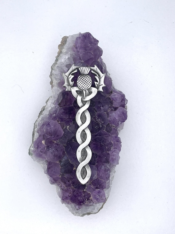 Scottish Thistle and Celtic Knotwork Kilt Pin, 5967, Scottish Kilt Pin, Scottish Symbol, Thistle Kilt Pin
