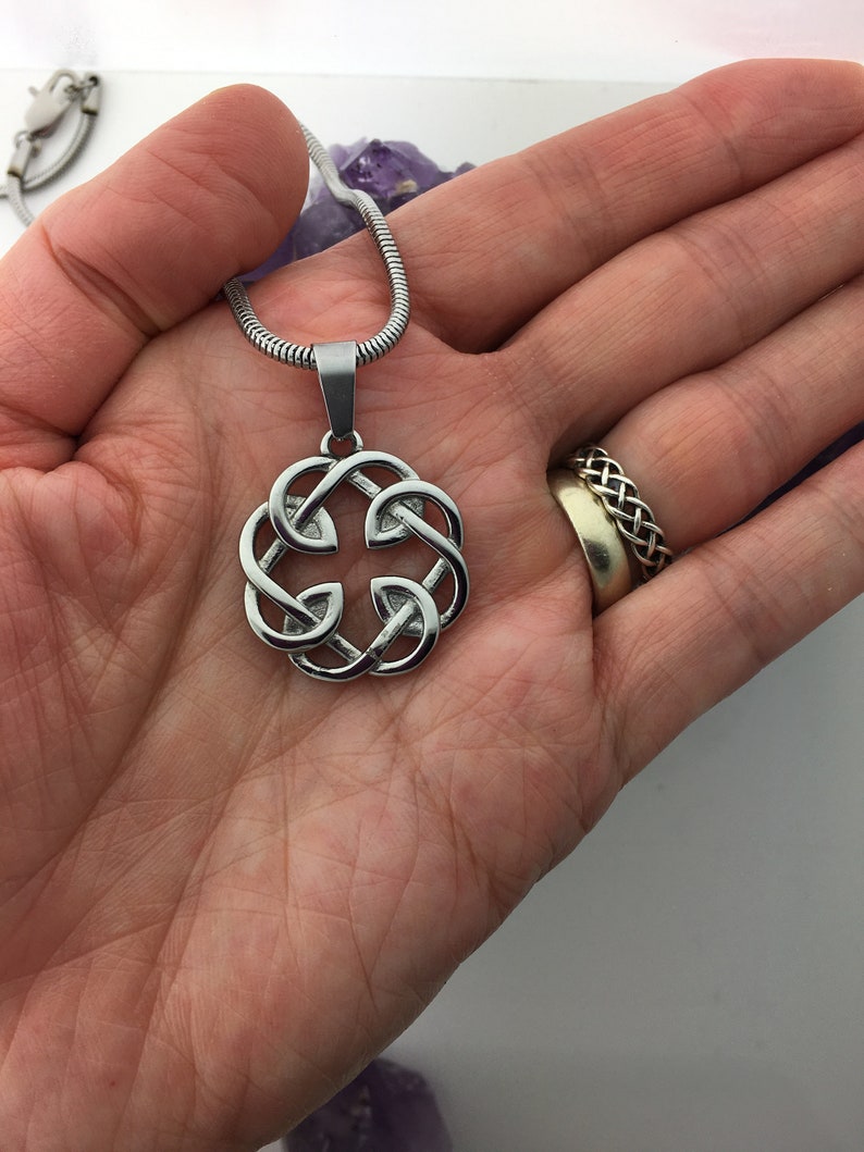 Celtic FATHER & Daughter knot Pendant s316 Irish, Scottish, welsh, image 1