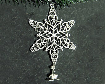 IRISH Dancer SnowWonders® Snowflake Ornament, FEIS Christmas ornament, Irish dancer,Celtic Dancer, Birdie Dancer Snowflake, dance Teacher