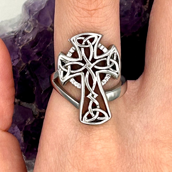 Regal Trinity Celtic High Cross Ring (S350)