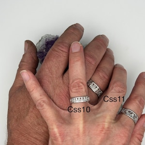 Sterling Silver 5mm/7mm Scottish Strengh Trinity & Thistle Band Ring (Css10/Css11) Scottish Wedding bands