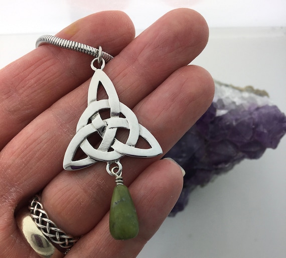 Connemara Trinity Knot Pendant, (HM102) Celtic Necklace, Irish, Scottish, Welsh, Christian Necklace