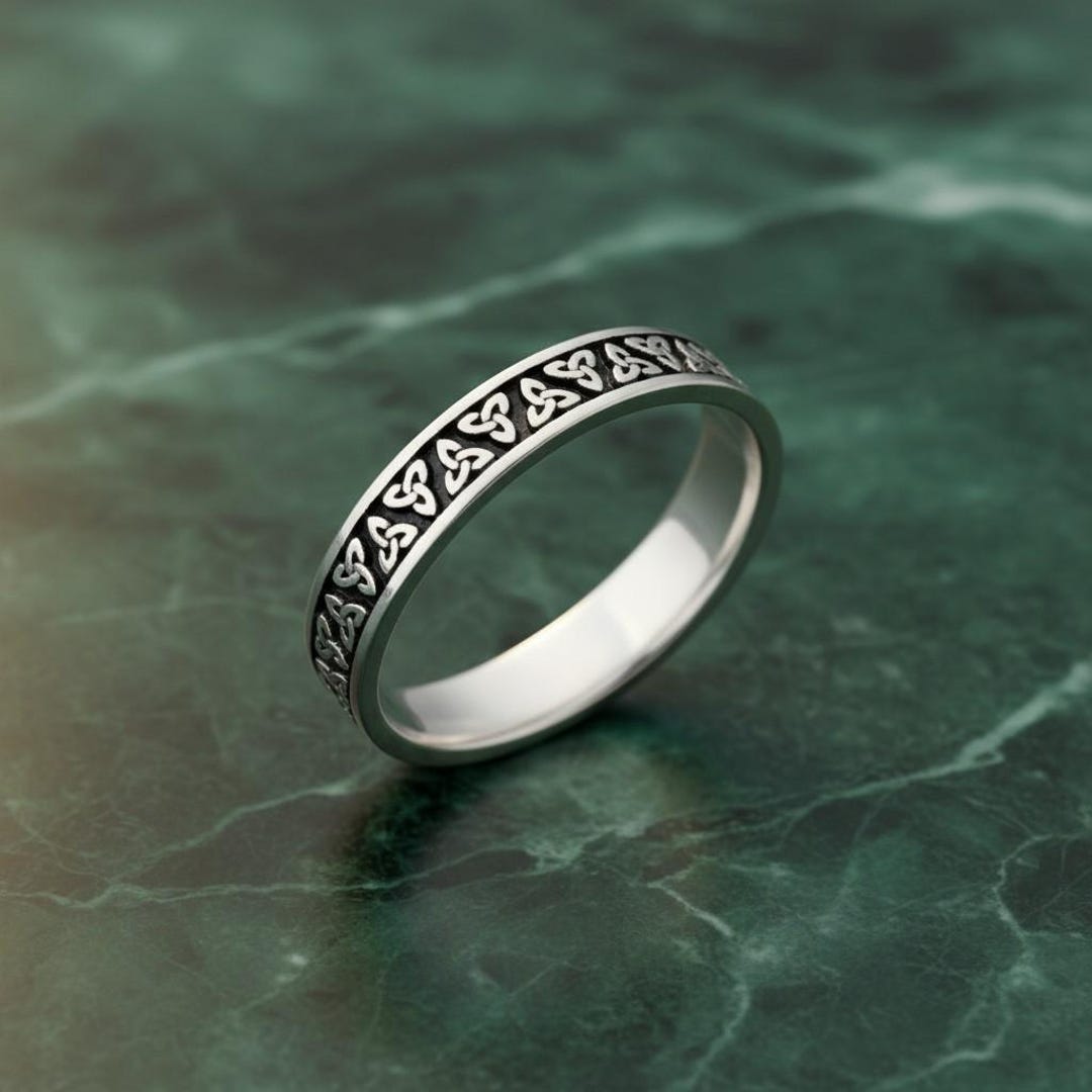 Stack With Trinity Ring Trinity Stack Ring, S111, Celtic Ring, Silver Ring, Stack Rings, Celtic ...