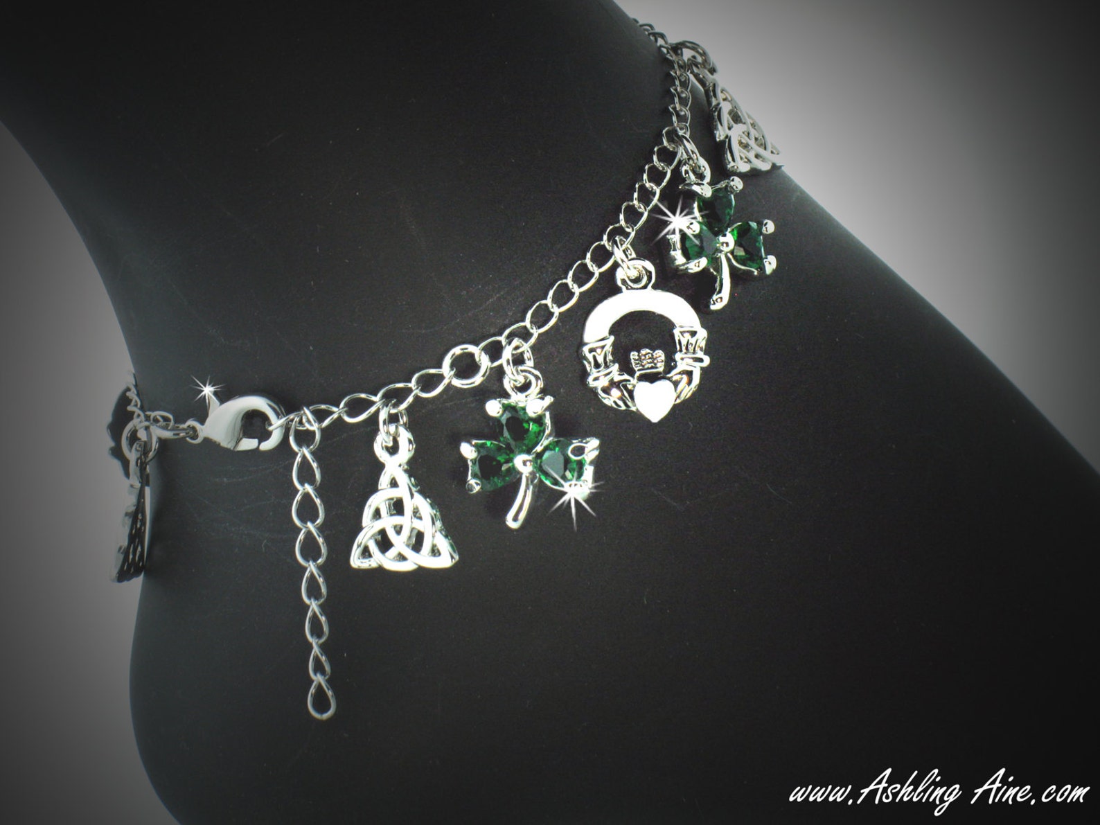 Irish Anklet 6054 Irish Claddagh Anklet Trinity Knot Etsy