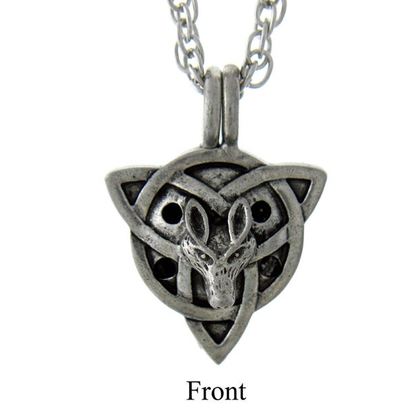 Celtic Wolf Diffuser Pendant,  559, Aromatherapy Diffuser Jewelry, Essential Oil Diffuser Necklace Pendant