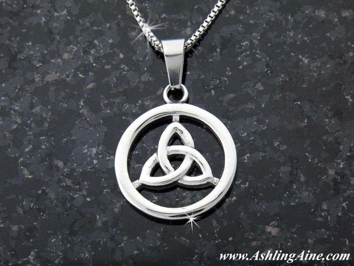 Classic & Stately Eternal Trinity Knot Necklace s79w/c Etsy