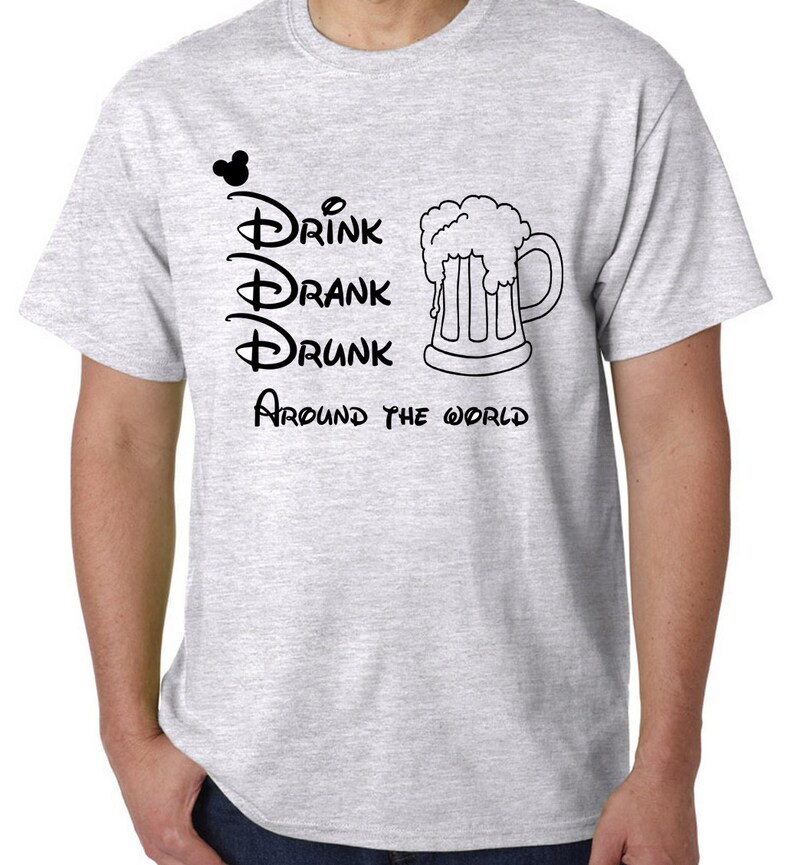 Disney Drinking Around the World TShirts Epcot Drink Drank Etsy