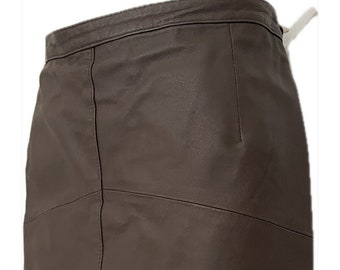 Newport News Brown Leather Skirt SZ 16W