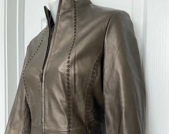 Coldwater Creek Lambskin Leather Blazer/Jacket  SZ XS