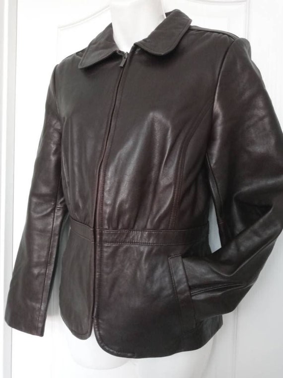 ann taylor leather jacket