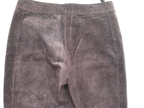VTG Bagatelle Brown Suede Leather Pants SZ 10 - image 2