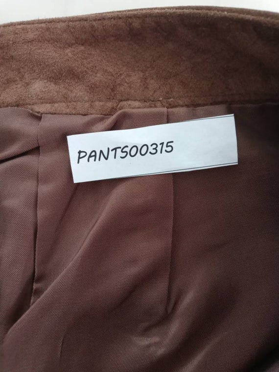 VTG Brown Suede Leather Pants SZ 10 - image 8