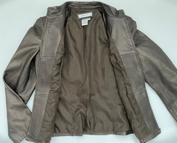 Coldwater Creek Lambskin Leather Blazer/Jacket  S… - image 7