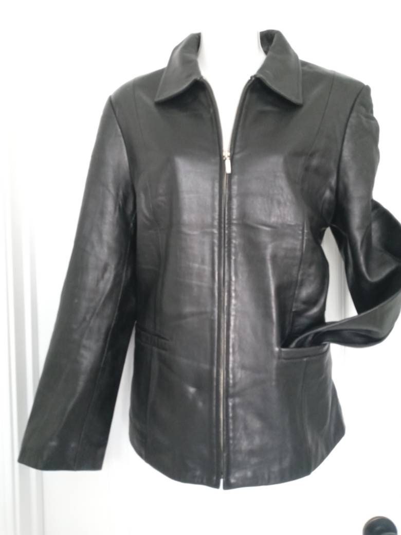 Casual corner leather jacket sale