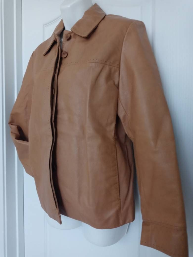 nine west leather jacket