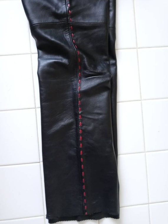 Genetic Denim Black Lambskin Leather Pants SZ 31 - image 9