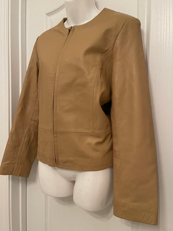Yvonne Marie Tan Lambskin Leather Jacket SZ 10