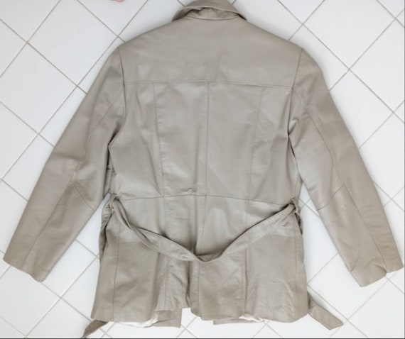 Oscar Piel Tan Leather Jacket  SZ S - image 4