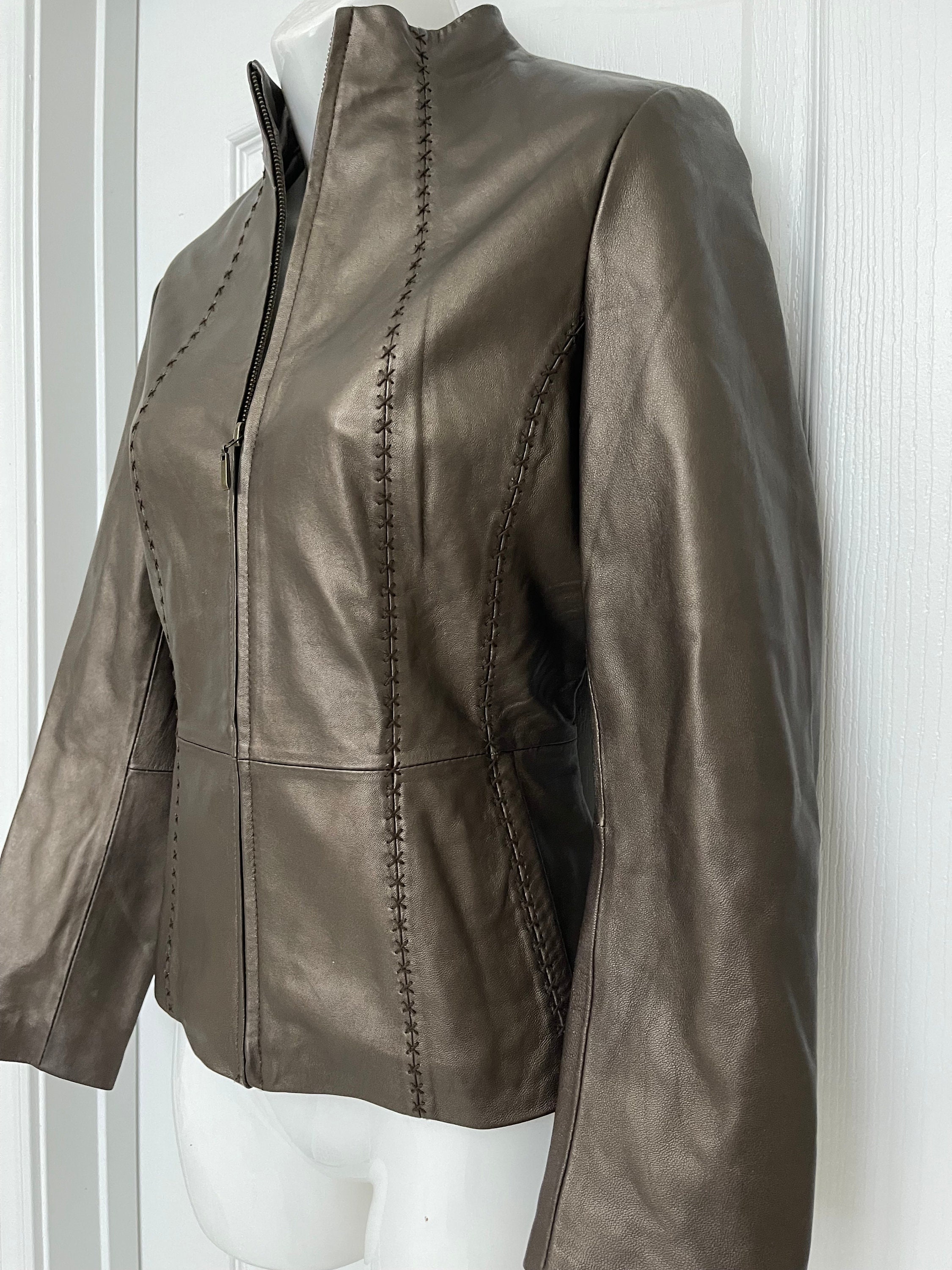 coldwater creek レザージャケット Coldwater Creek Lambskin Leather Blazer/jacket SZ XS - Etsy