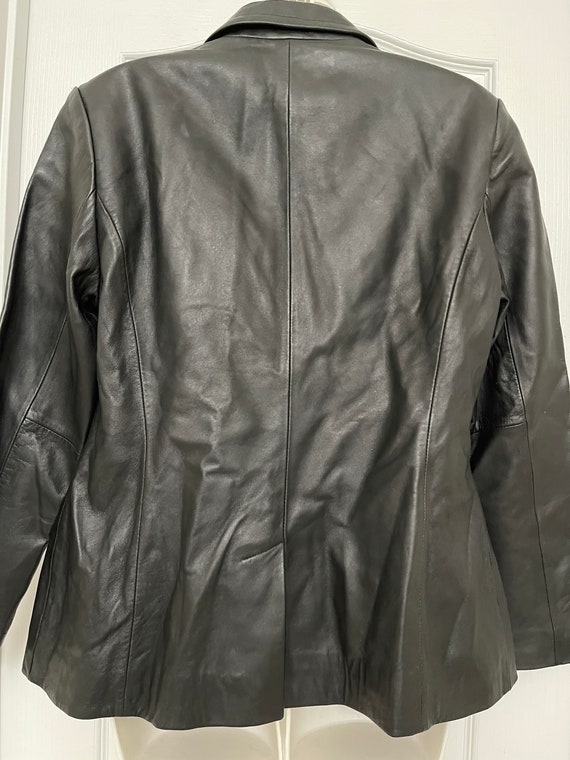 Worthington Black Lambskin Jacket / Blazer SZ M p… - image 3