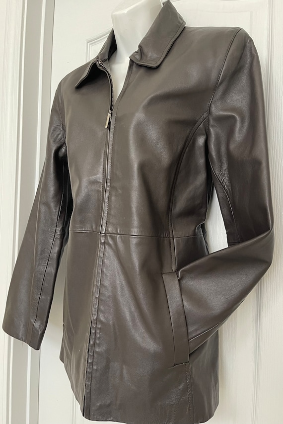 Style&Co Lambskin Super Soft Black Leather Jacket 