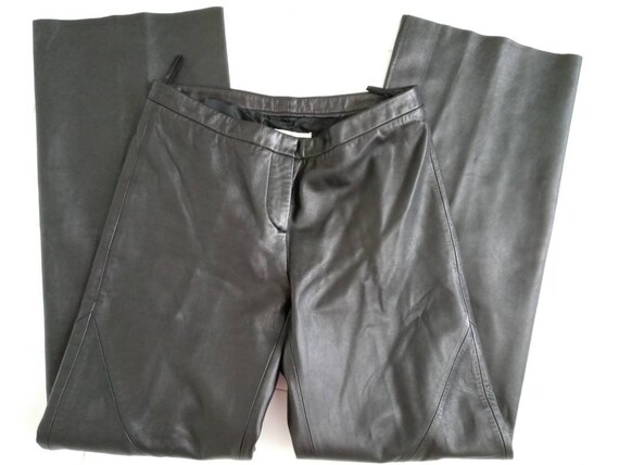 Brandon Thomas Black lambskin Leather Pants SZ 3/… - image 3