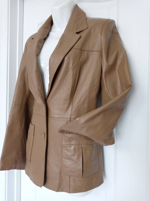 Newport News  Vantage Brown Lambskin Leather Jacke