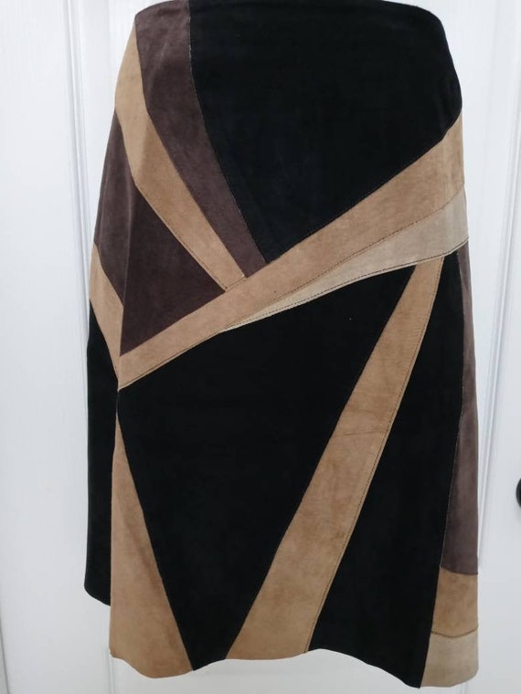 Brown Ultrasuede skirt SZ 14 by Alfani - image 1