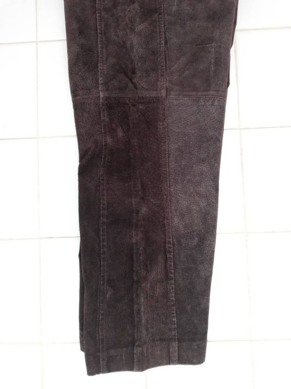 VTG Bagatelle Brown Suede Leather Pants SZ 10 - image 5