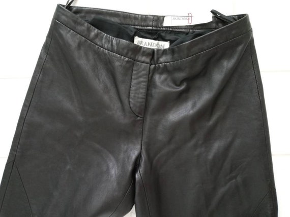 Brandon Thomas Black lambskin Leather Pants SZ 3/… - image 2