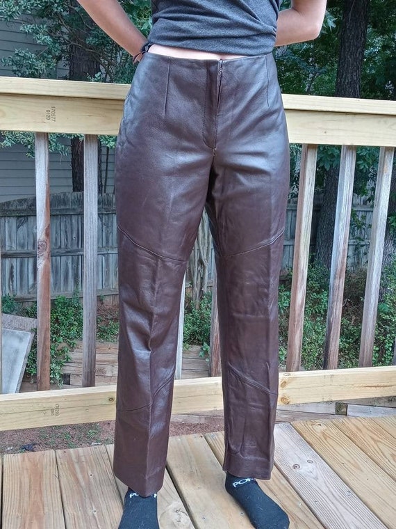 lambskin pants